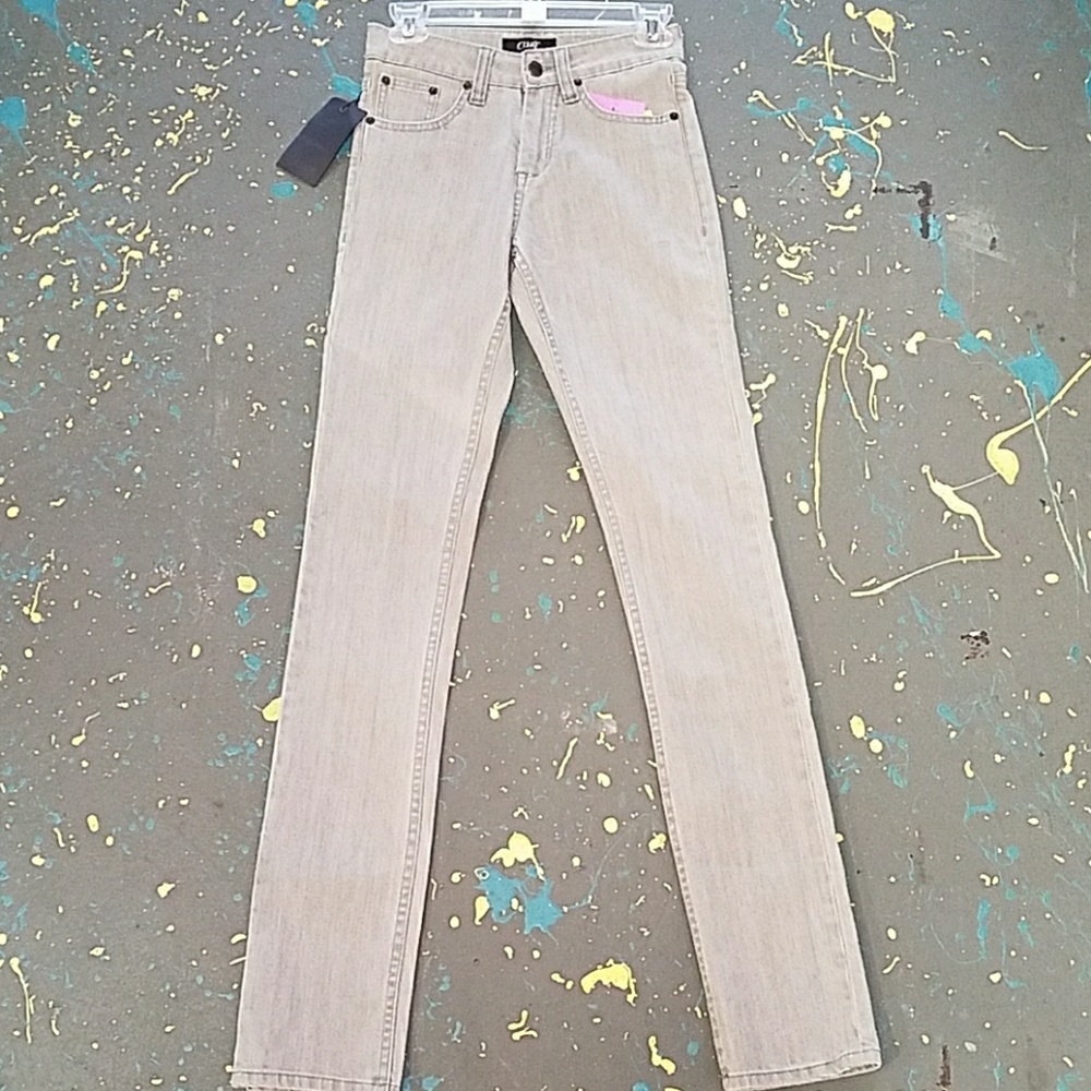 Grey high waist skinny jeans